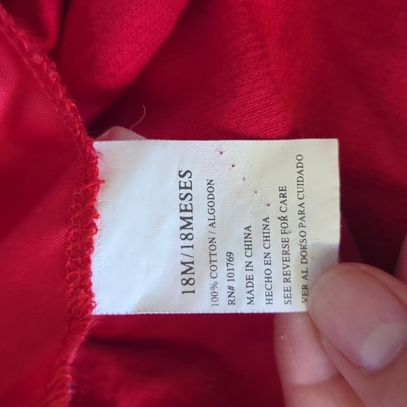 Vintage Inspired Red Corduroy Christmas Dress Size 18 Months - Picture 5 of 5